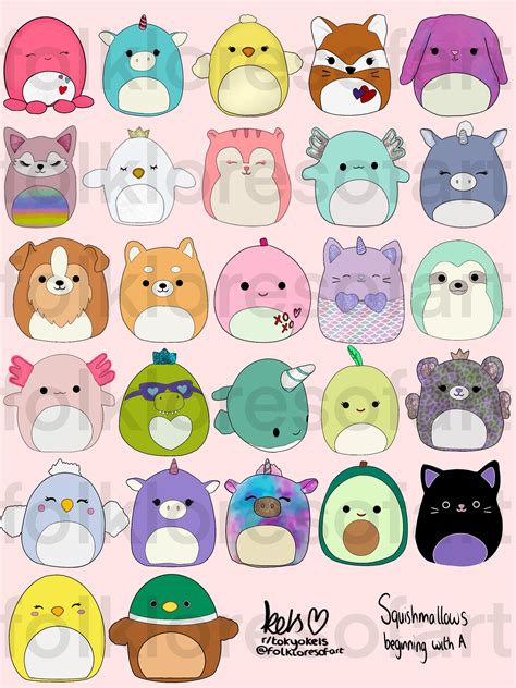 squishmallow drawing|cute drawings of squishmallows.